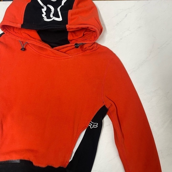 Fox Women’s Small Red Black Pullover Hoodie Y2K Grunge Punk Racing Skater - Picture 3 of 6